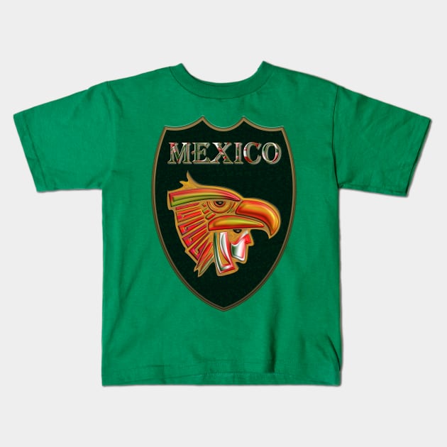 Mexico ZS AD Caballero Aguila V3.0 Kids T-Shirt by OmarHernandez